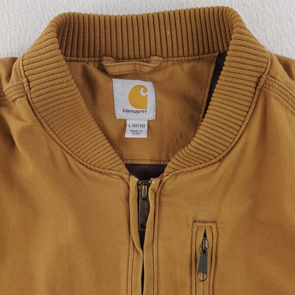 Carhartt Bomber Jacket Crawford Canvas 102524 Women's Large 12/14 - Picture 7 of 13